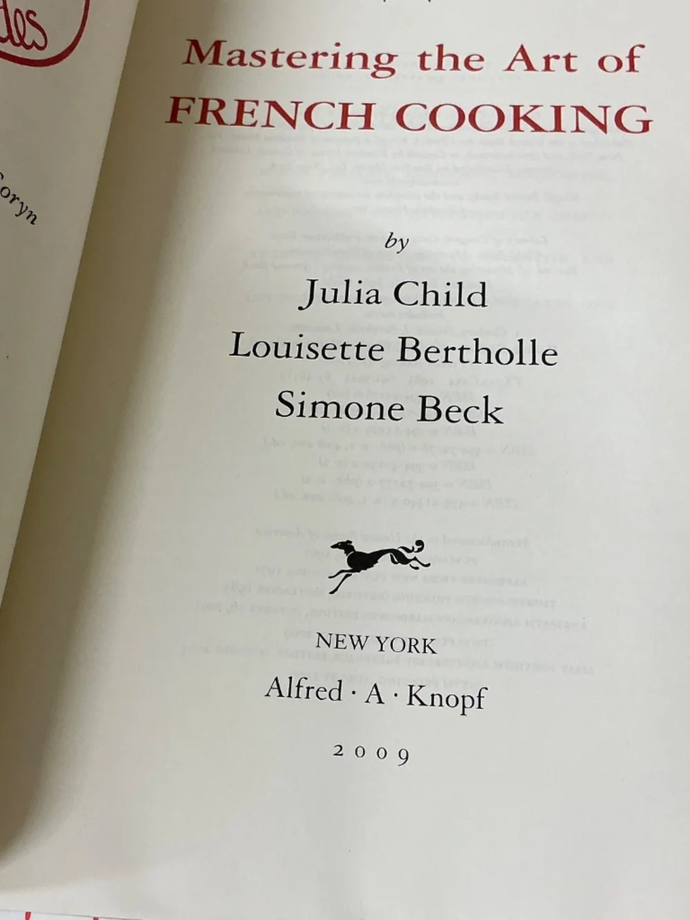 Mastering the Art of French Cooking Cookbook Julia Child